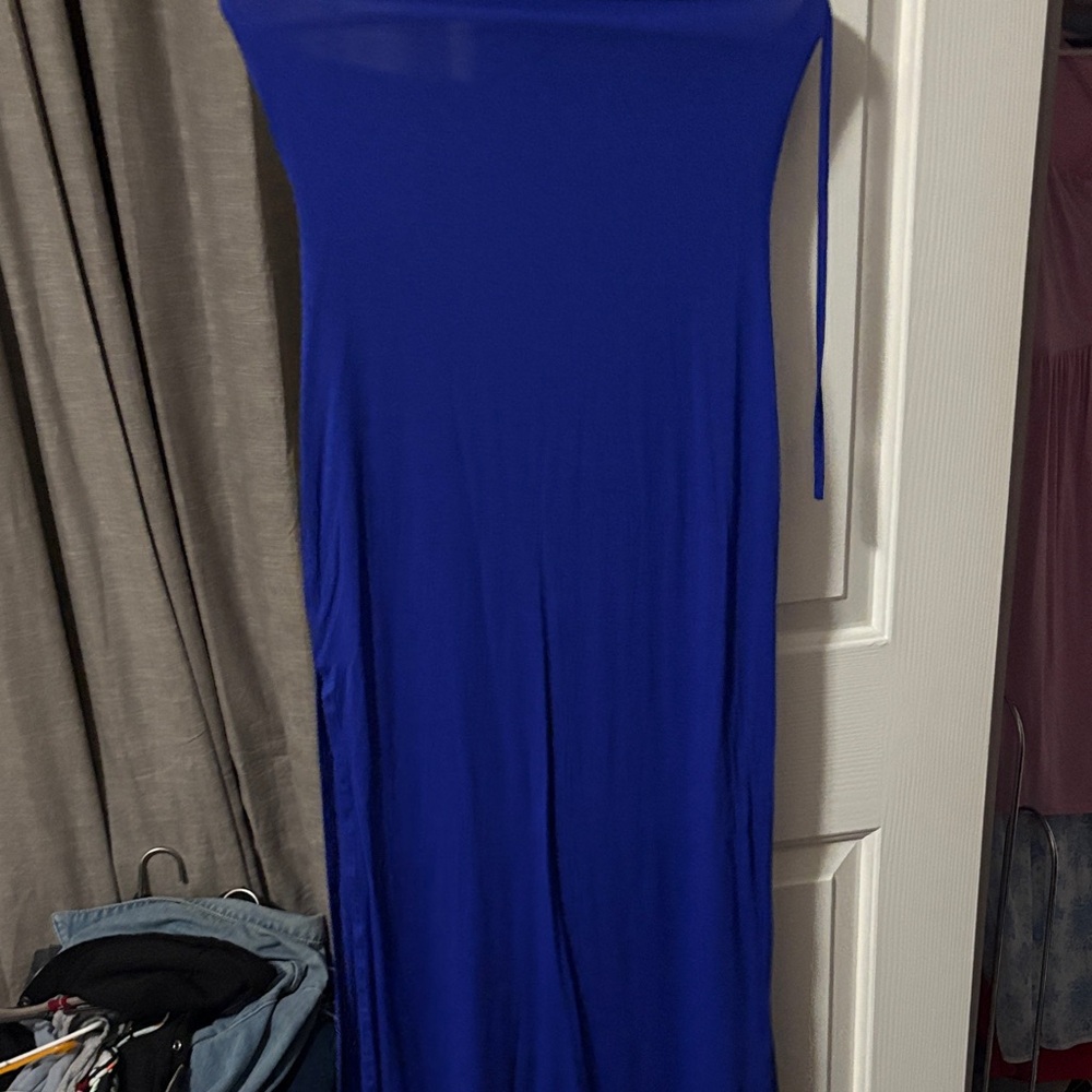 Blue Halter Dress